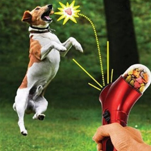 Pet Treat Launcher – Interactive Dog & Cat Toy with Wrist Strap