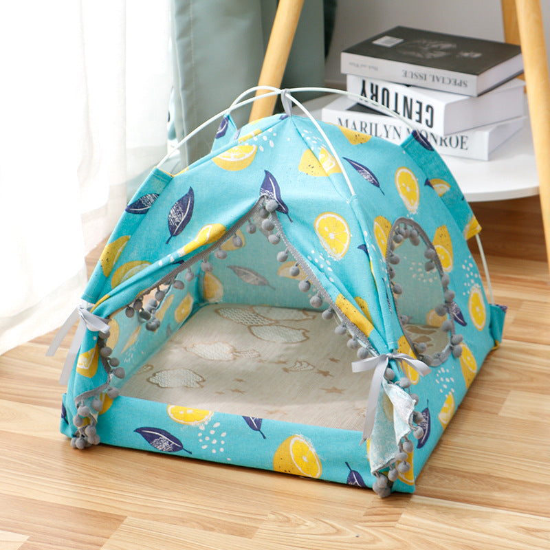 Cat Tent House – Enclosed Breathable Pet Bed for Cats & Small Dogs