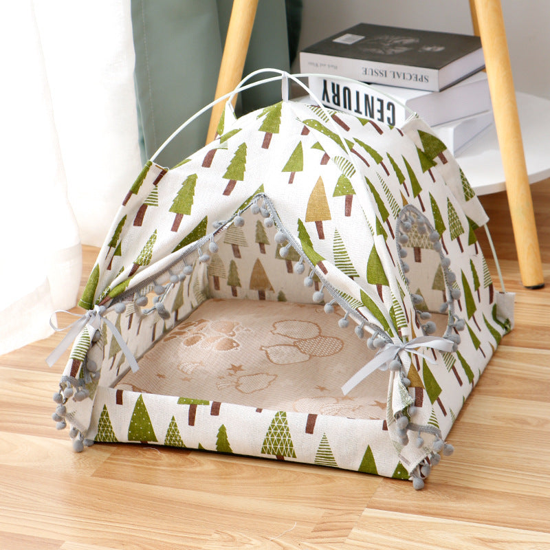 Cat Tent House – Enclosed Breathable Pet Bed for Cats & Small Dogs