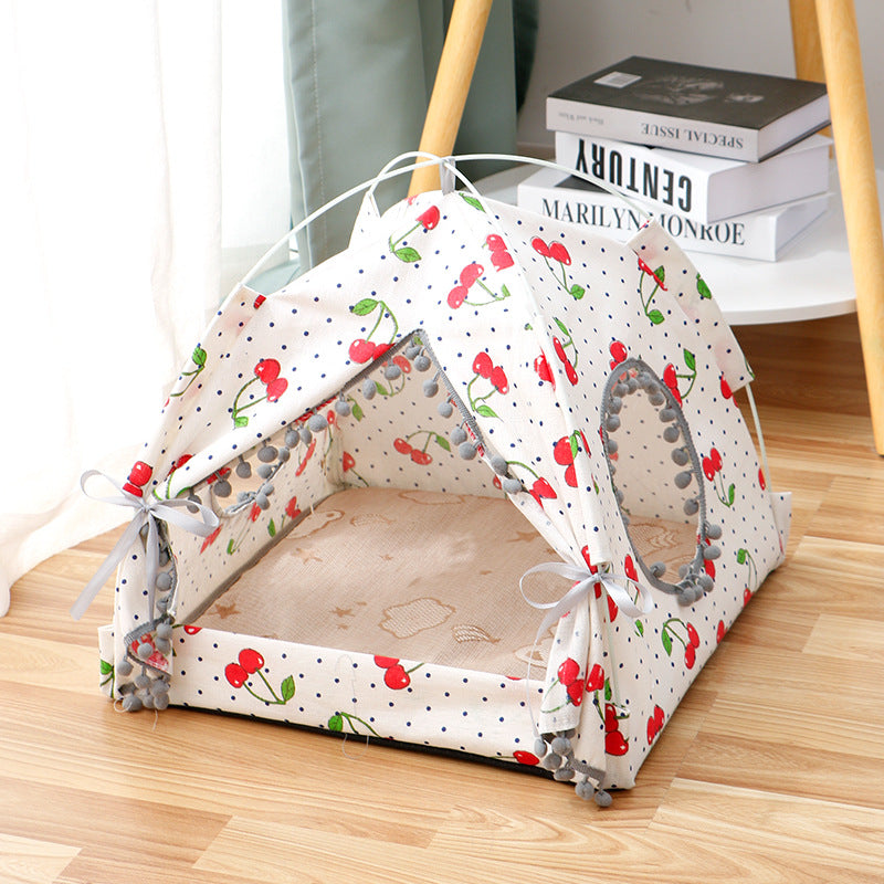 Cat Tent House – Enclosed Breathable Pet Bed for Cats & Small Dogs