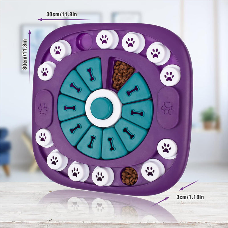 24-Hole Dog Puzzle Enrichment Toy – Interactive Treat Maze for Small, Medium & Large Dogs