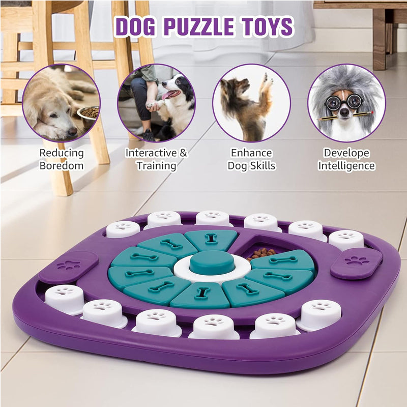 24-Hole Dog Puzzle Enrichment Toy – Interactive Treat Maze for Small, Medium & Large Dogs