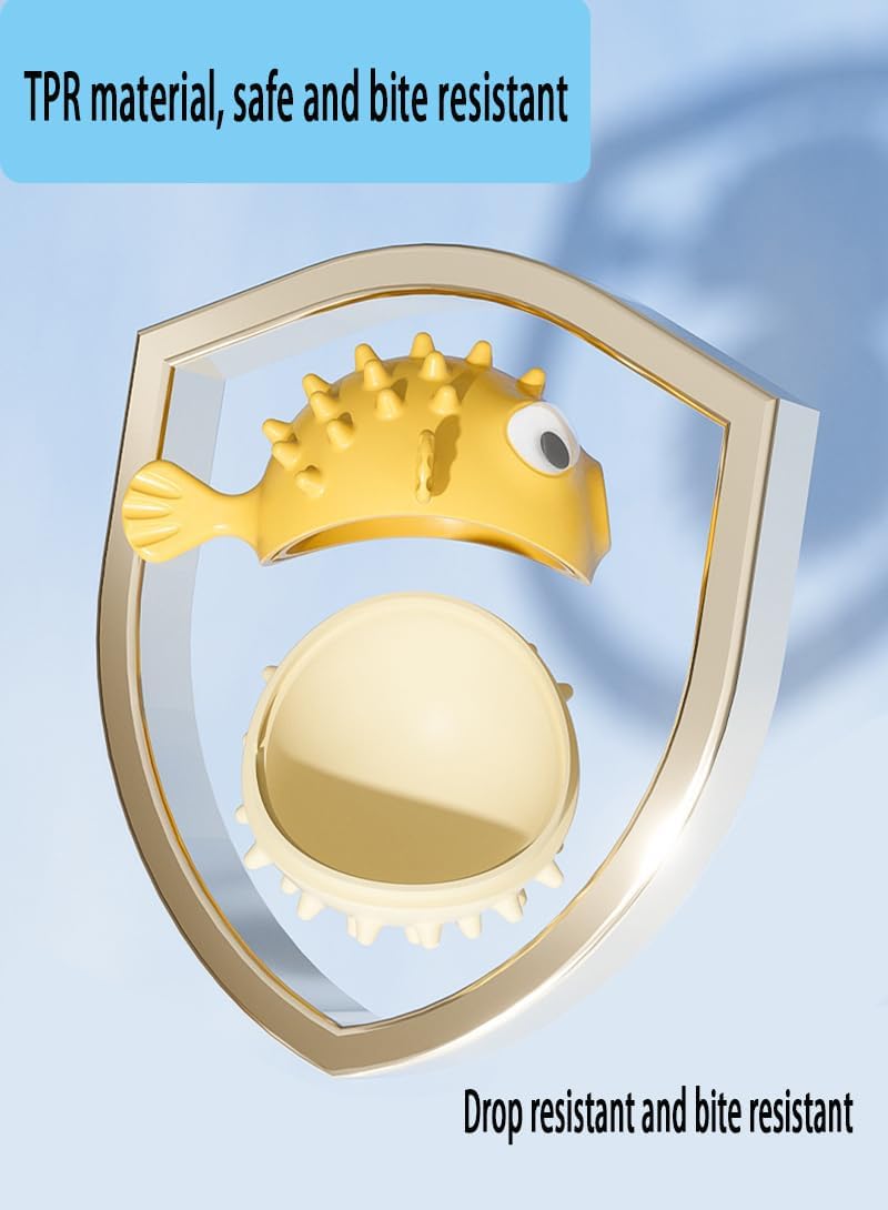 Fish Squeaky Treat Dispensing Dog Chew Toy – Dental & IQ Enrichment for Dogs