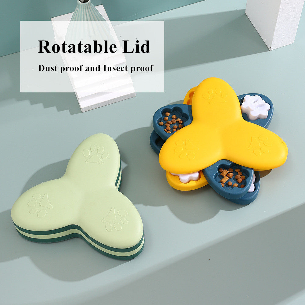 Spinning Carousel Dog Slow Feeder – Interactive IQ Puzzle Toy for Dogs