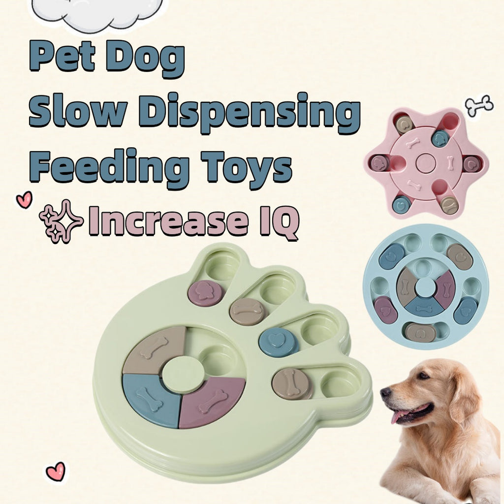 Dog Puzzle IQ Feeder Turntable – Slow Feeder & Anti-Choke Training Toy