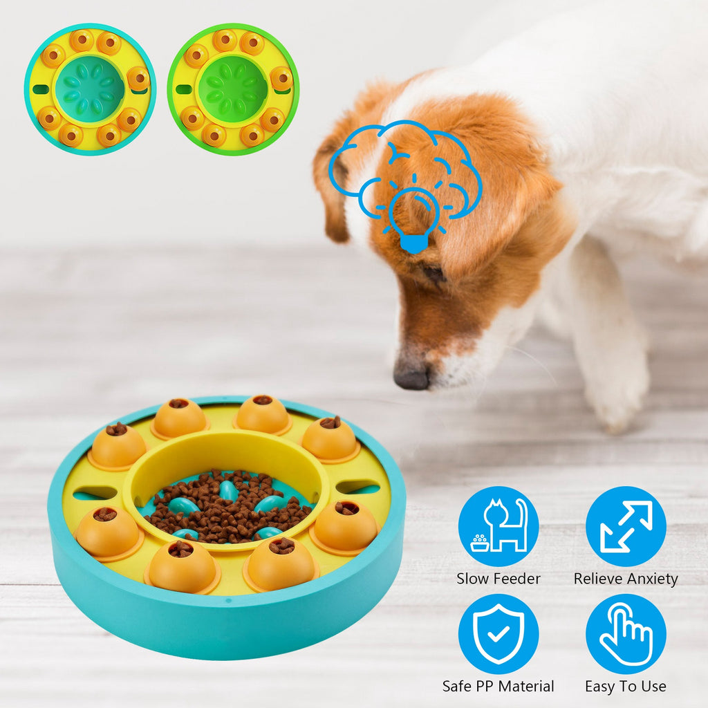 Dog Puzzle Slow Feeder Bowl – IQ Training & Mental Enrichment Toy for Dogs & Cats