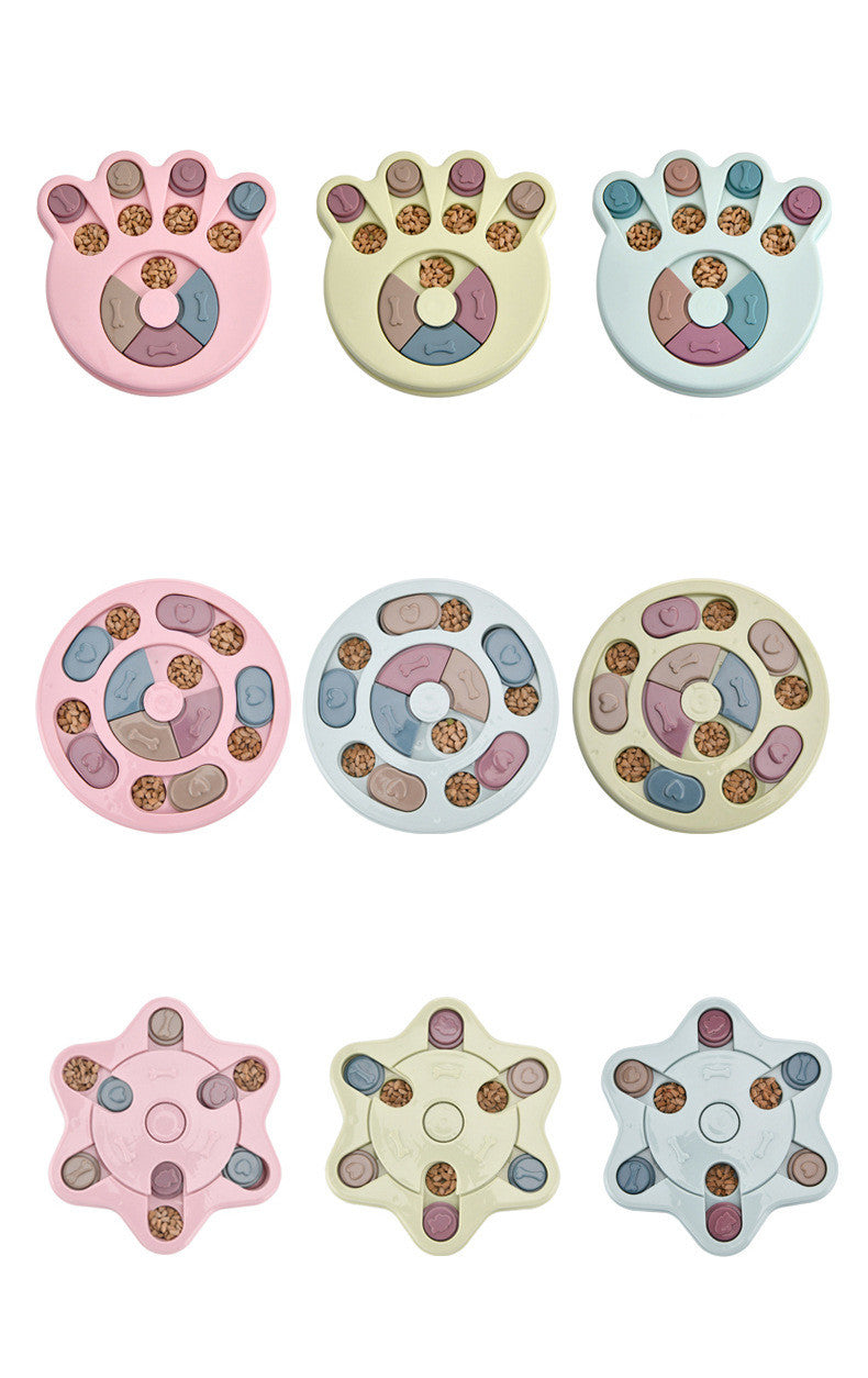 Dog Puzzle IQ Feeder Turntable – Slow Feeder & Anti-Choke Training Toy