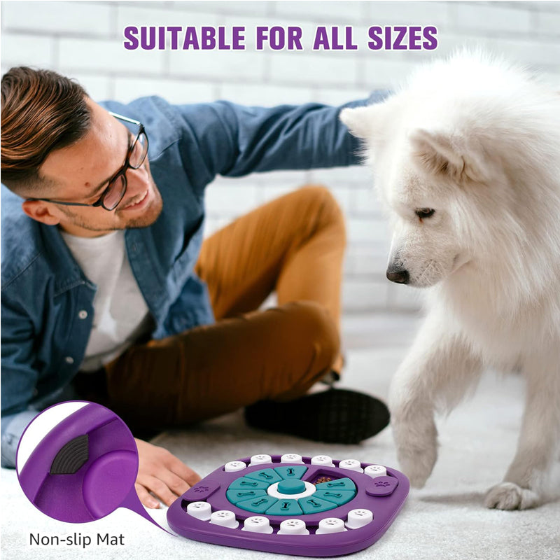 24-Hole Dog Puzzle Enrichment Toy – Interactive Treat Maze for Small, Medium & Large Dogs