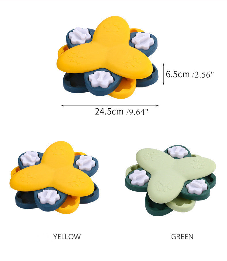 Spinning Carousel Dog Slow Feeder – Interactive IQ Puzzle Toy for Dogs