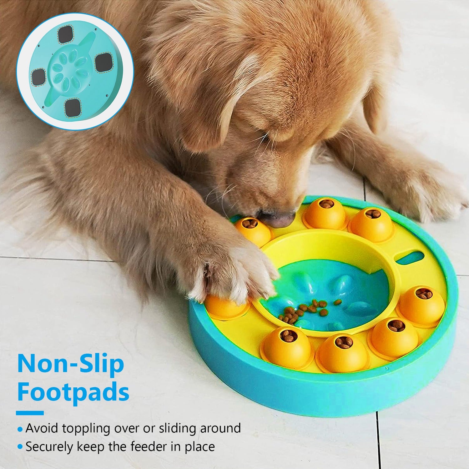 Dog Puzzle Slow Feeder Bowl – IQ Training & Mental Enrichment Toy for Dogs & Cats