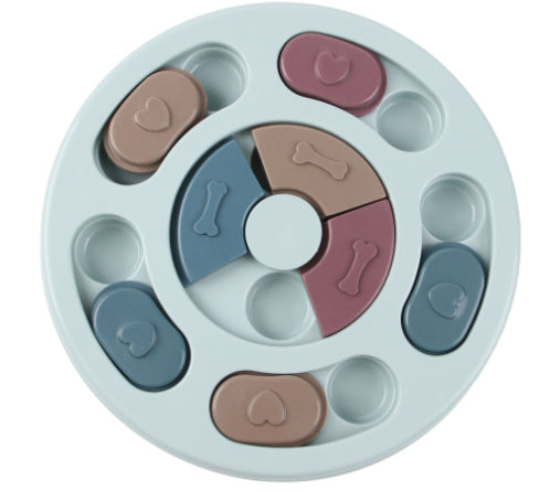 Dog Puzzle IQ Feeder Turntable – Slow Feeder & Anti-Choke Training Toy