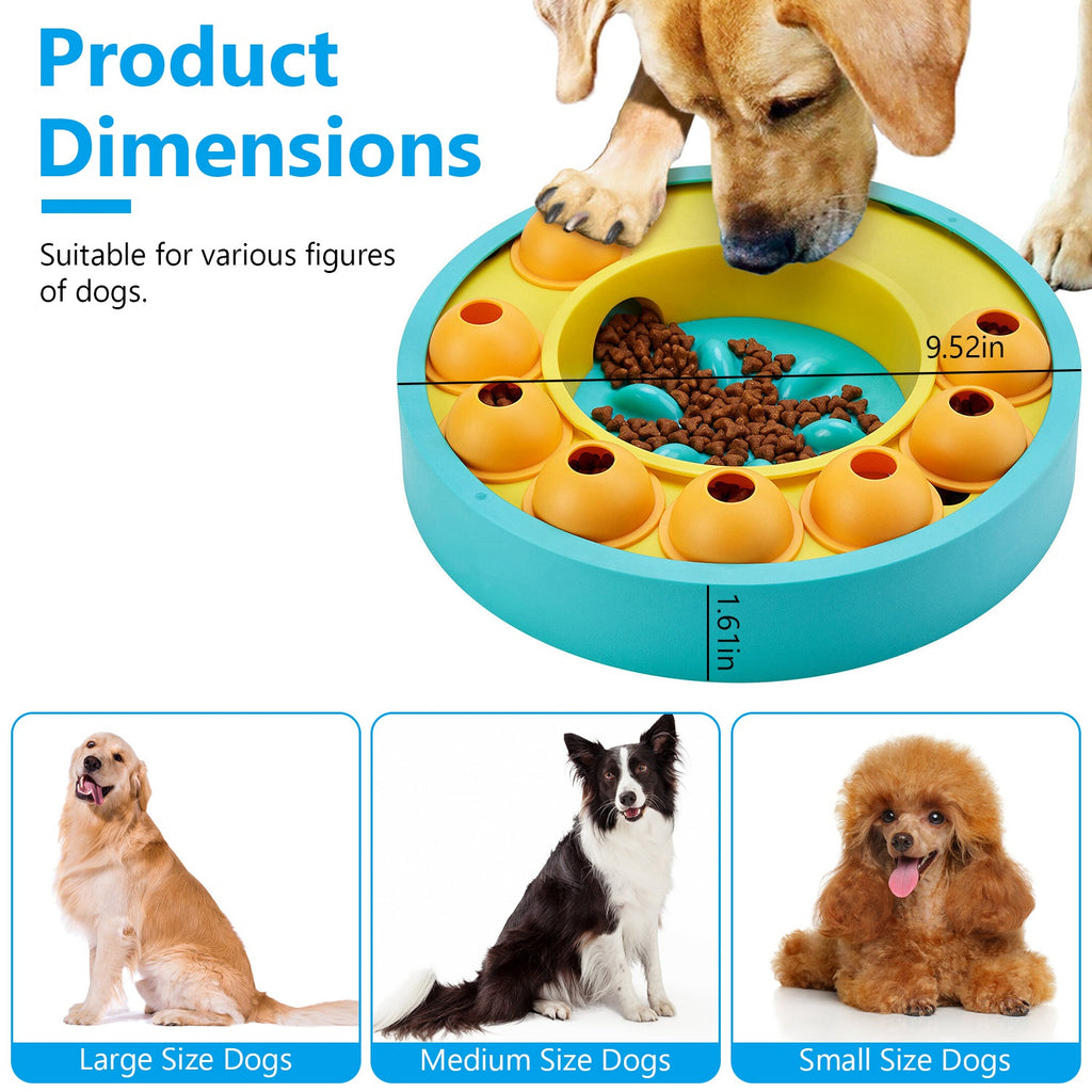 Dog Puzzle Slow Feeder Bowl – IQ Training & Mental Enrichment Toy for Dogs & Cats